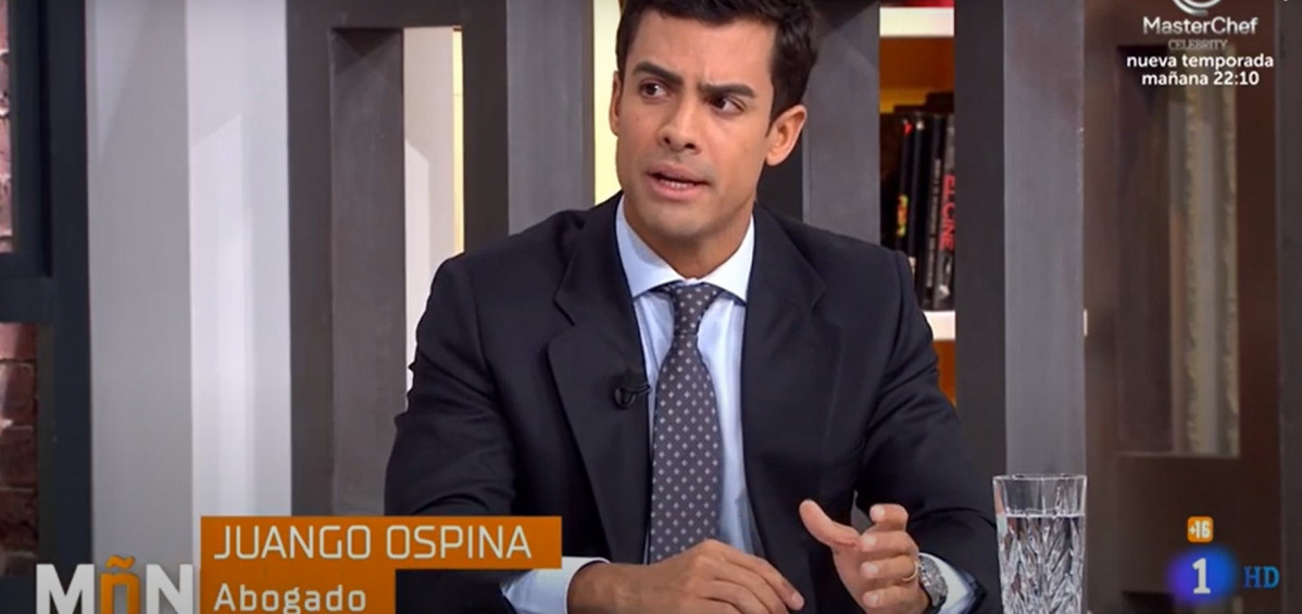 El abogado penalista, Juango Ospina, en una aparición televisiva